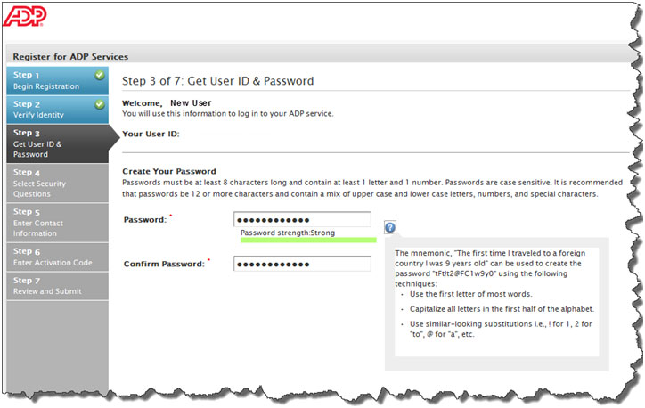 Password 8 characters